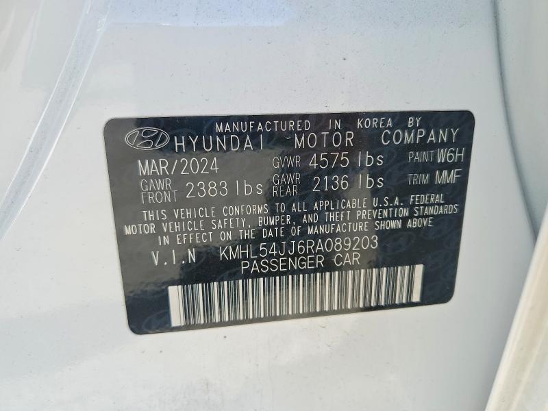 Aukcja sprzedaży 2024 Hyundai Sonata, vin: KMHL54JJ6RA089203, numer aukcji: 73021465