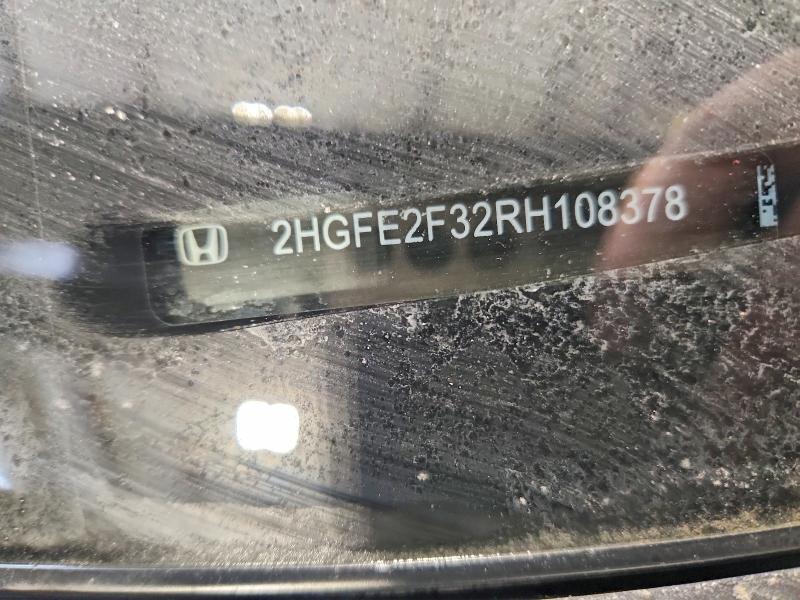 72467665 :رقم المزاد ، 2HGFE2F32RH108378 vin ، 2024 Honda Civic مزاد بيع