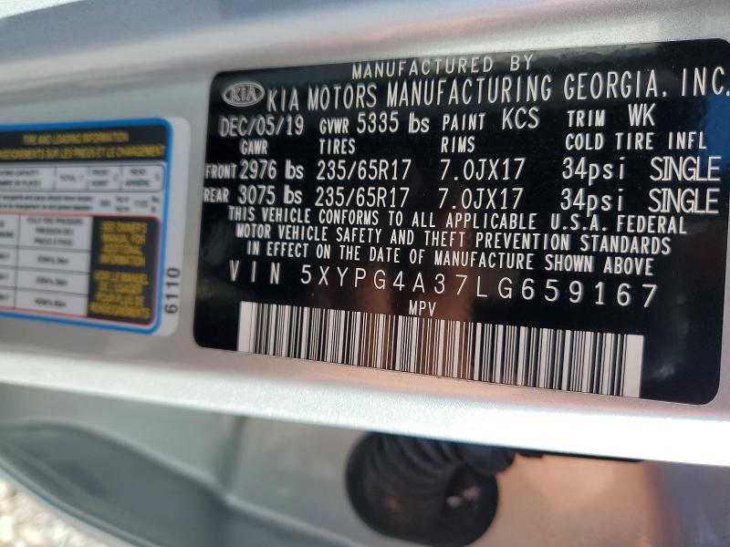 Aukcja sprzedaży 2020 Kia Sorento, vin: 5XYPG4A37LG659167, numer aukcji: 98084575
