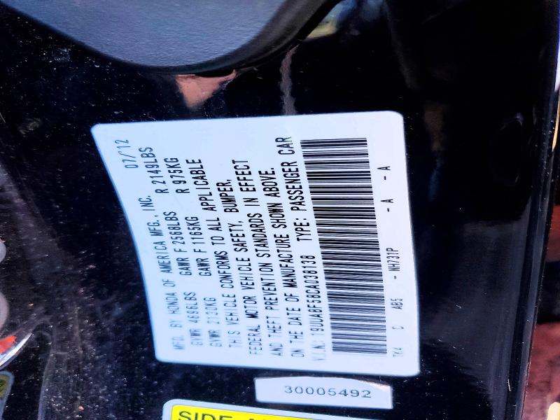 Продажа на аукционе авто 2012 Acura Tl, vin: 19UUA8F58CA038138, номер лота: 98758745