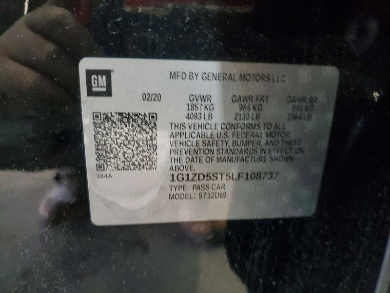 Продажа на аукционе авто 2020 Chevrolet Malibu, vin: 1G1ZD5ST5LF108737, номер лота: 99099155