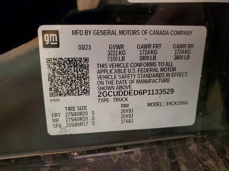 Продаж на аукціоні авто 2023 Chevrolet Silverado, vin: 2GCUDDED6P1133529, номер лоту: 72440645