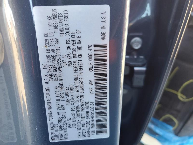 75057525 :رقم المزاد ، 7MMVAAEW3SN136151 vin ، 2025 Mazda Cx-50 مزاد بيع