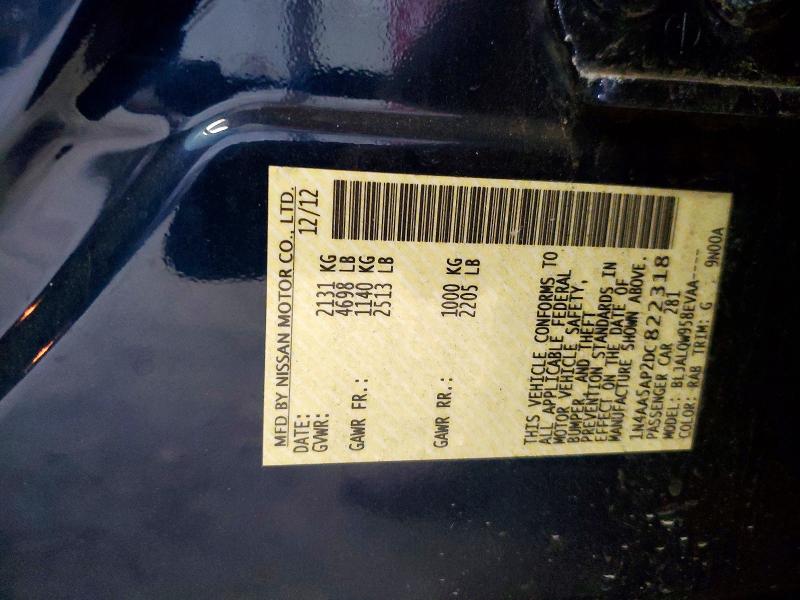Продаж на аукціоні авто 2013 Nissan Maxima, vin: 1N4AA5AP2DC822318, номер лоту: 74399785
