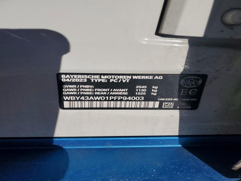 98390415 :رقم المزاد ، WBY43AW01PFP94003 vin ، 2023 Bmw I4 Edrive35 Gran Cou مزاد بيع