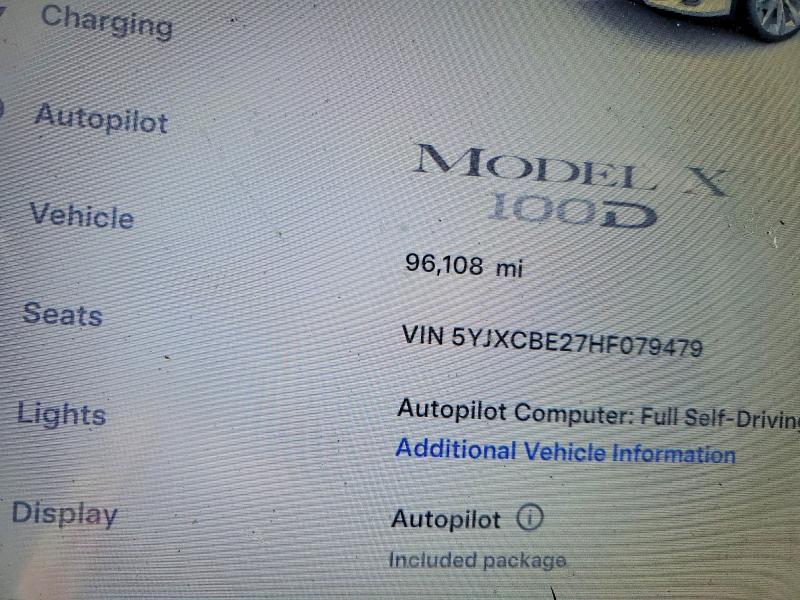 Продажа на аукционе авто 2017 Tesla Model X, vin: 5YJXCBE27HF079479, номер лота: 73977725