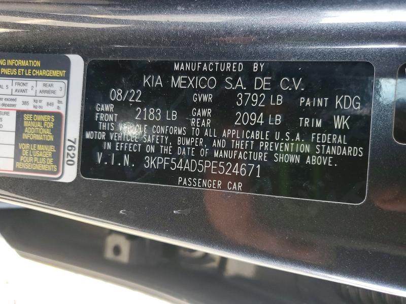 Продажа на аукционе авто 2023 Kia Forte, vin: 3KPF54AD5PE524671, номер лота: 72452555