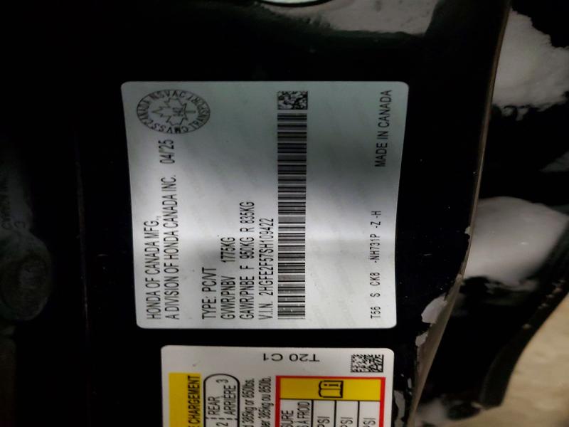 Aukcja sprzedaży 2025 Honda Civic, vin: 2HGFE2F57SH109422, numer aukcji: 74284755