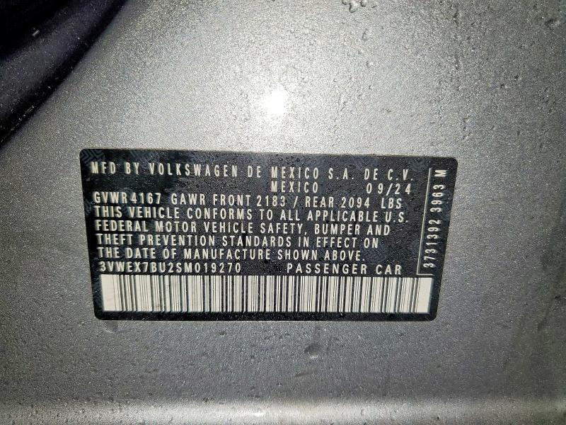 73920305 :رقم المزاد ، 3VWEX7BU2SM019270 vin ، 2025 Volkswagen Jetta Se مزاد بيع