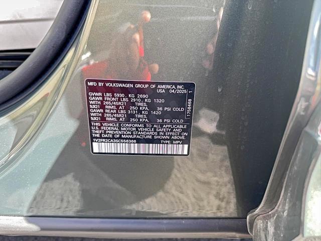 2025 Volkswagen Atlas Sel მანქანა იყიდება აუქციონზე, vin: 1V2FR2CA3SC556366, აუქციონის ნომერი: 72170815