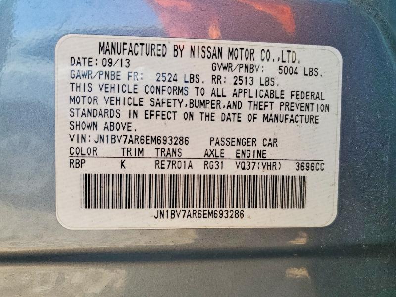 Продажа на аукционе авто 2014 Infiniti Q50 Base, vin: JN1BV7AR6EM693286, номер лота: 98925415