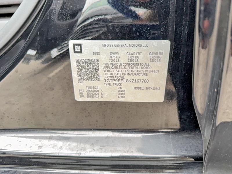 Aukcja sprzedaży 2019 Gmc Sierra K15, vin: 1GTP9EEL8KZ167760, numer aukcji: 75751655