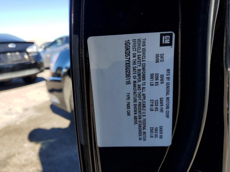 Продаж на аукціоні авто 2006 Cadillac Dts, vin: 1G6KD57YX6U236116, номер лоту: 99729115