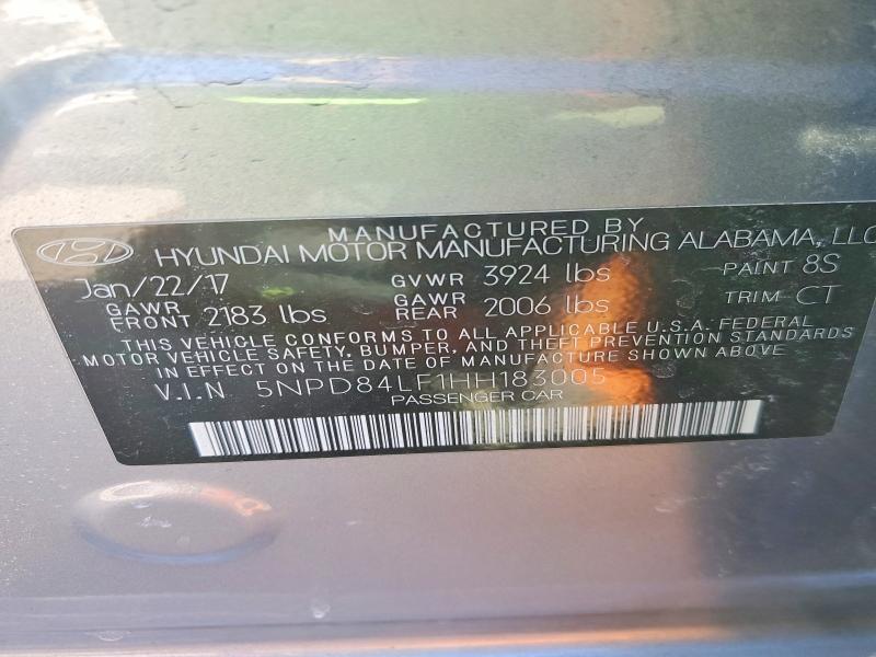 Aukcja sprzedaży 2017 Hyundai Elantra, vin: 5NPD84LF1HH183005, numer aukcji: 73664015