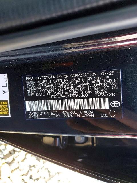 75187115 :رقم المزاد ، JTDACAAUXT3067260 vin ، 2026 Toyota Prius مزاد بيع