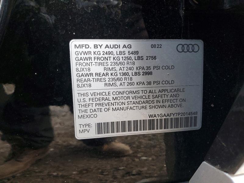 Aukcja sprzedaży 2023 Audi Q5, vin: WA1GAAFY7P2014548, numer aukcji: 74377255