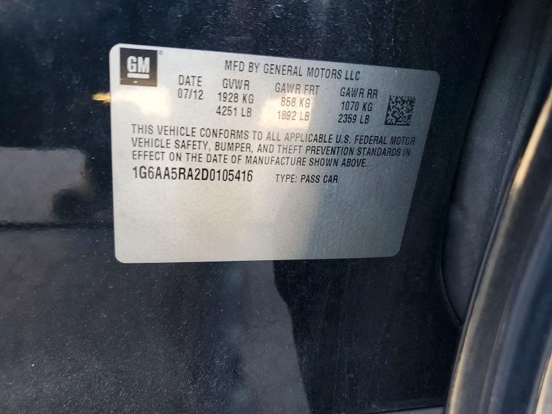 Продажа на аукционе авто 2013 Cadillac Ats, vin: 1G6AA5RA2D0105416, номер лота: 99542725