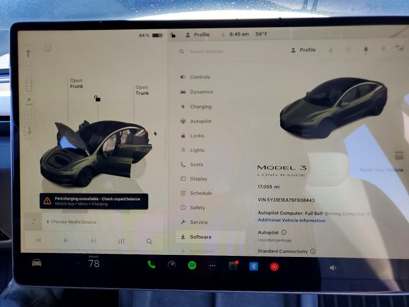 Продажа на аукционе авто 2025 Tesla Model 3, vin: 5YJ3E1EA7SF938443, номер лота: 72469575