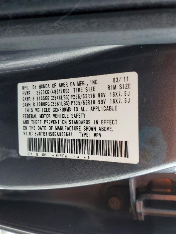 Aukcja sprzedaży 2011 Acura Rdx, vin: 5J8TB1H56BA006641, numer aukcji: 98309165
