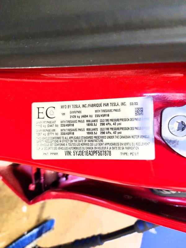 Aukcja sprzedaży 2023 Tesla Model 3, vin: 5YJ3E1EA3PF507878, numer aukcji: 74349705