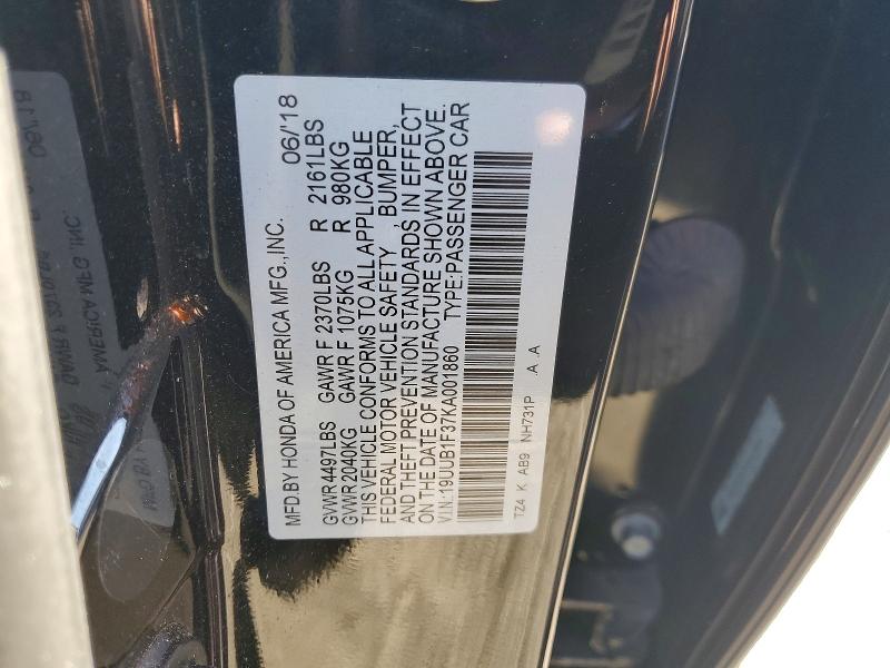 Продажа на аукционе авто 2019 Acura Tlx, vin: 19UUB1F37KA001860, номер лота: 73712545
