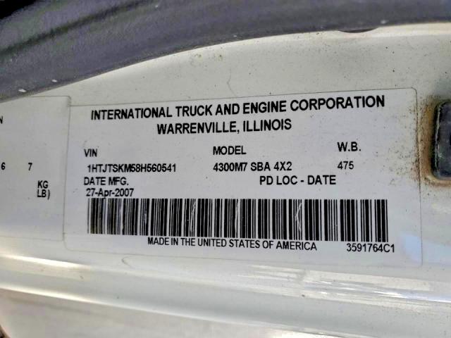 Продаж на аукціоні авто 2008 International 4000 4300, vin: 1HTJTSKM58H560541, номер лоту: 72668495