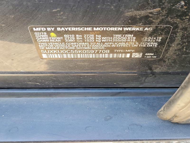 2019 Bmw X6 Sdrive3 მანქანა იყიდება აუქციონზე, vin: 5UXKU0C55K0S97708, აუქციონის ნომერი: 73475335