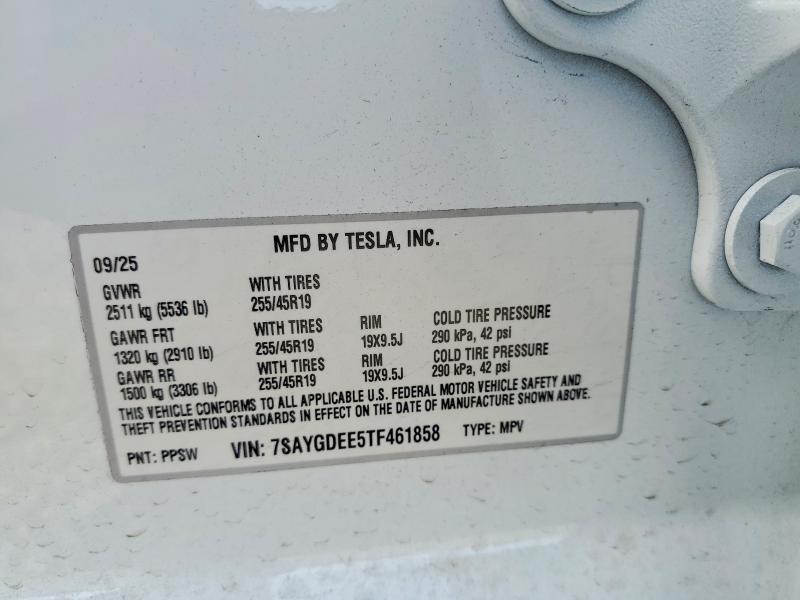 Продажа на аукционе авто 2026 Tesla Model Y, vin: 7SAYGDEE5TF461858, номер лота: 74467605