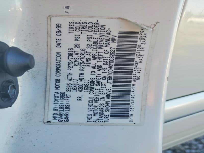 Aukcja sprzedaży 2000 Lexus Lx 470, vin: JT6HT00WXY0082627, numer aukcji: 73646935