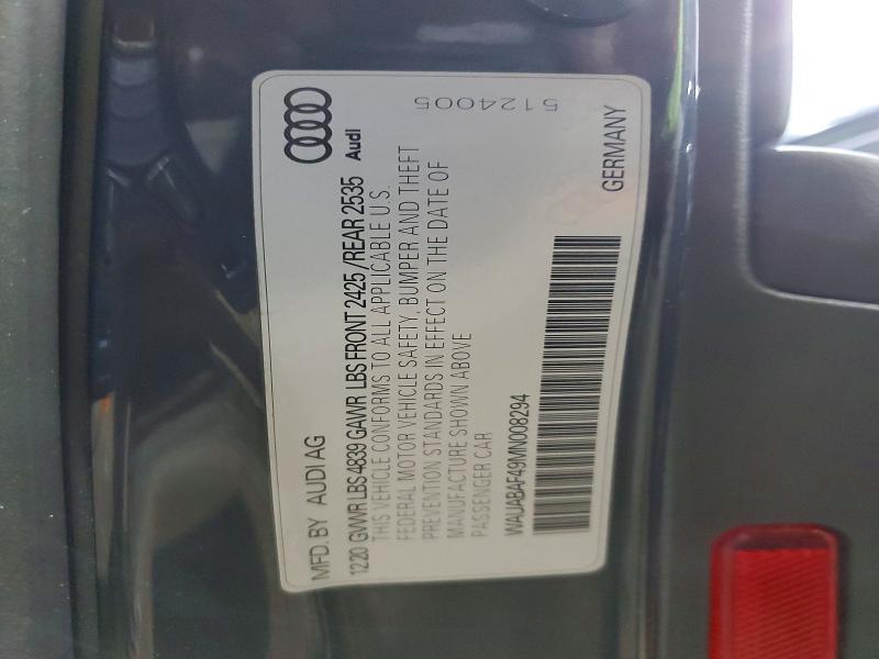 Продажа на аукционе авто 2021 Audi A4, vin: WAUABAF49MN008294, номер лота: 73215455