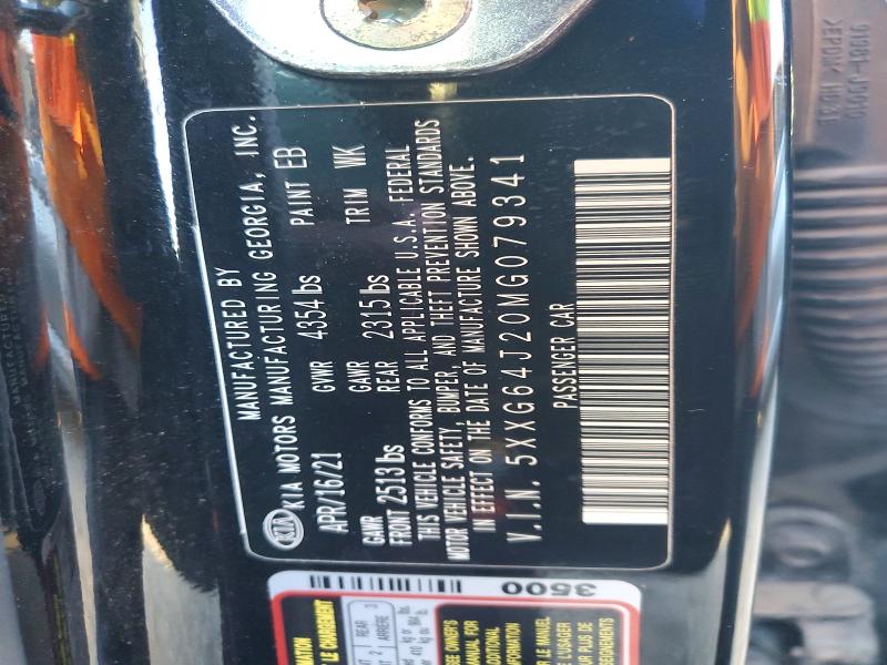 Aukcja sprzedaży 2021 Kia K5, vin: 5XXG64J20MG079341, numer aukcji: 75425695