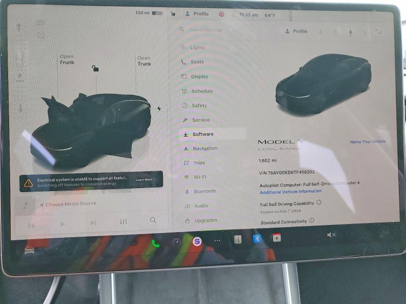 99851095 :رقم المزاد ، 7SAYGDED6TF458202 vin ، 2026 Tesla Model Y مزاد بيع