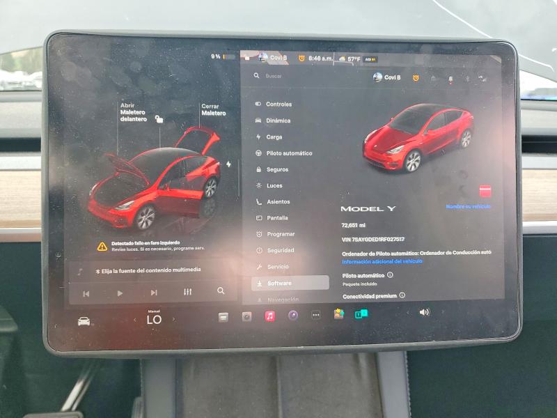 2024 Tesla Model Y მანქანა იყიდება აუქციონზე, vin: 7SAYGDED1RF027517, აუქციონის ნომერი: 73447695