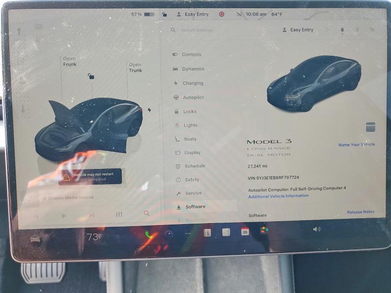 Aukcja sprzedaży 2024 Tesla Model 3, vin: 5YJ3E1EB6RF797724, numer aukcji: 74131395
