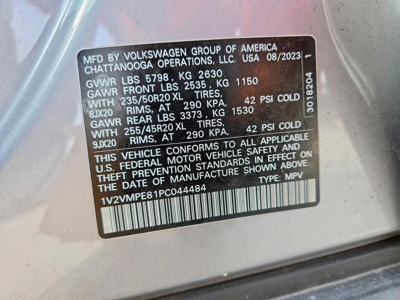 Aukcja sprzedaży 2023 Volkswagen Id.4, vin: 1V2VMPE81PC044484, numer aukcji: 74371585