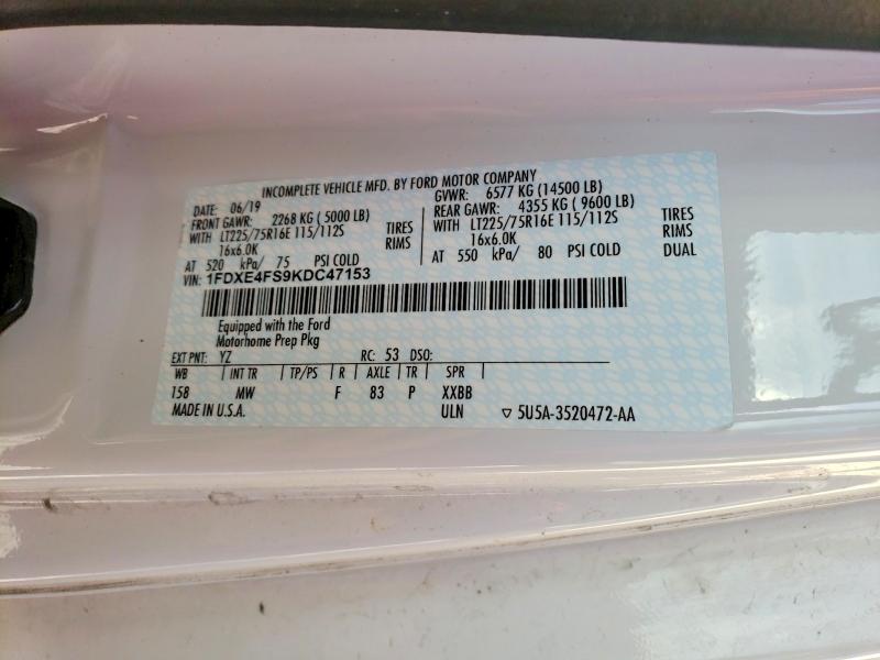 Aukcja sprzedaży 2020 Ford E-450, vin: 1FDXE4FS9KDC47153, numer aukcji: 98536215