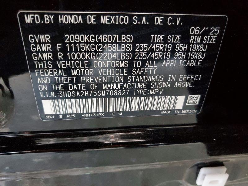 Aukcja sprzedaży 2025 Acura Adx, vin: 3HDSA2H75SM708827, numer aukcji: 74859105