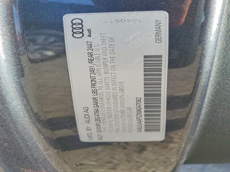Продаж на аукціоні авто 2021 Audi A5, vin: WAUUAAF52MA047082, номер лоту: 99282375