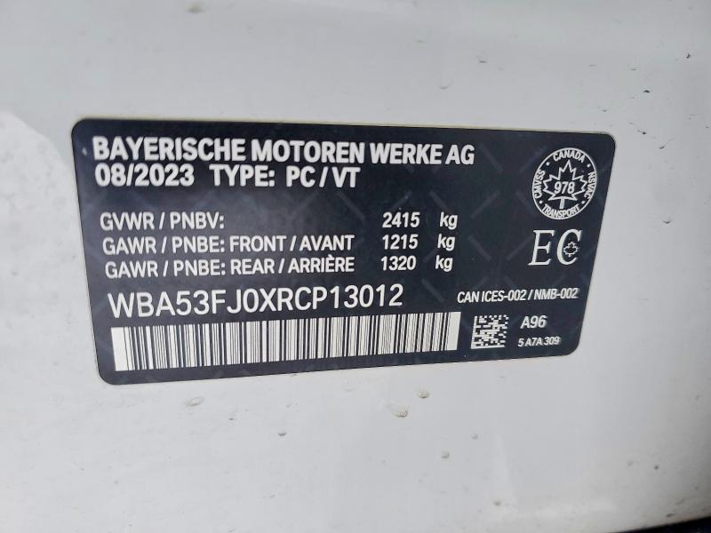 Продаж на аукціоні авто 2024 Bmw Motorrad 530, vin: WBA53FJ0XRCP13012, номер лоту: 97149875
