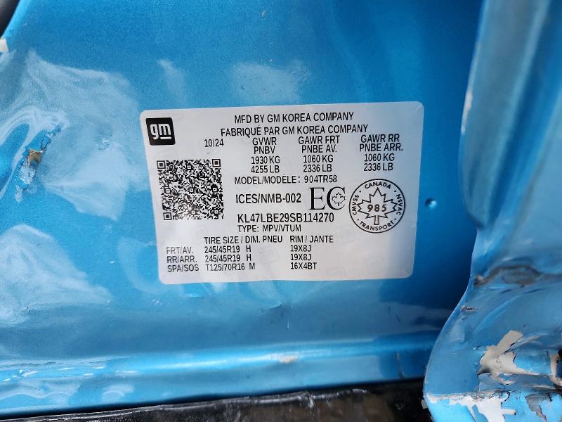 72816315 :رقم المزاد ، KL47LBE29SB114270 vin ، 2025 Buick Envista Sp مزاد بيع