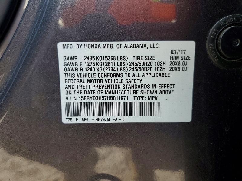 Продаж на аукціоні авто 2017 Acura Mdx, vin: 5FRYD3H57HB011971, номер лоту: 73719635