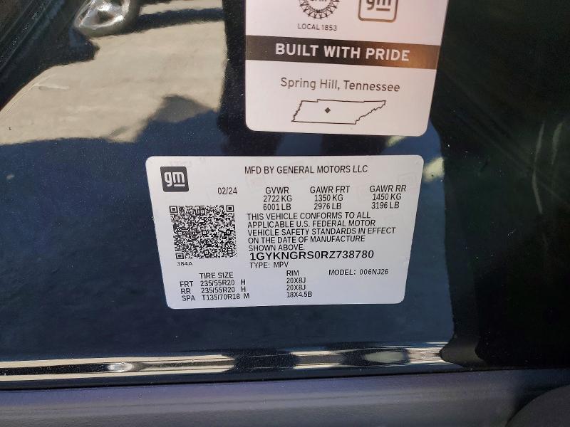 Продажа на аукционе авто 2024 Cadillac Xt5, vin: 1GYKNGRS0RZ738780, номер лота: 72669105