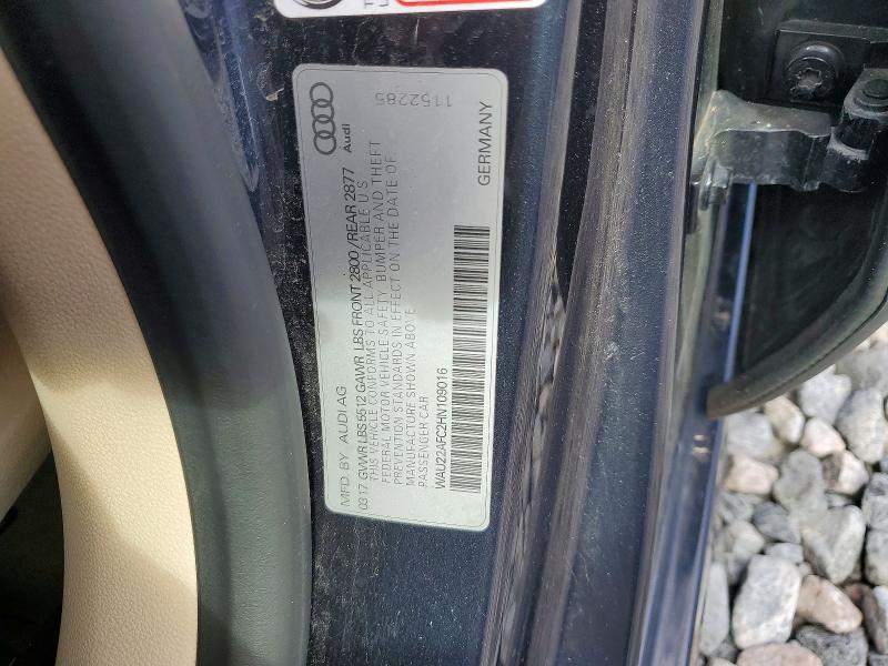 Продажа на аукционе авто 2017 Audi A7, vin: WAU22AFC2HN109016, номер лота: 73296095