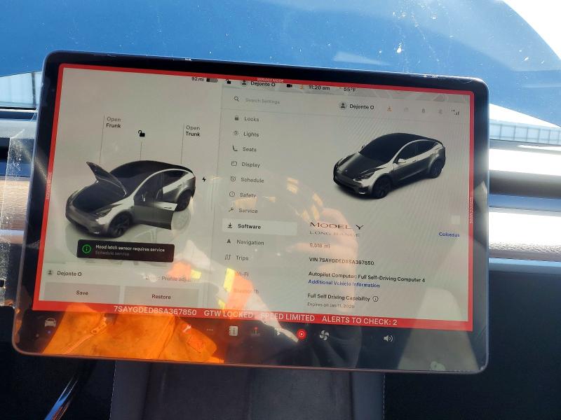 Продажа на аукционе авто 2025 Tesla Model Y, vin: 7SAYGDED8SA367850, номер лота: 99382395