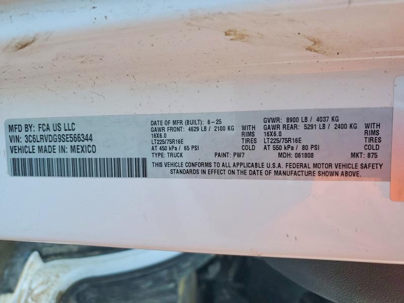2025 Ram Promaster 2500 მანქანა იყიდება აუქციონზე, vin: 3C6LRVDG9SE566344, აუქციონის ნომერი: 73817205