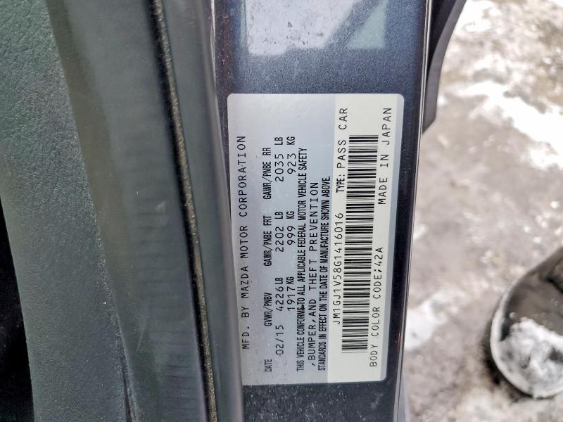 Aukcja sprzedaży 2016 Mazda 6, vin: JM1GJ1V58G1416016, numer aukcji: 75428925
