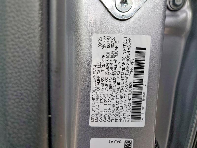 Продаж на аукціоні авто 2026 Honda Cr-v Exl, vin: 5J6RS4H79TL001607, номер лоту: 97537905
