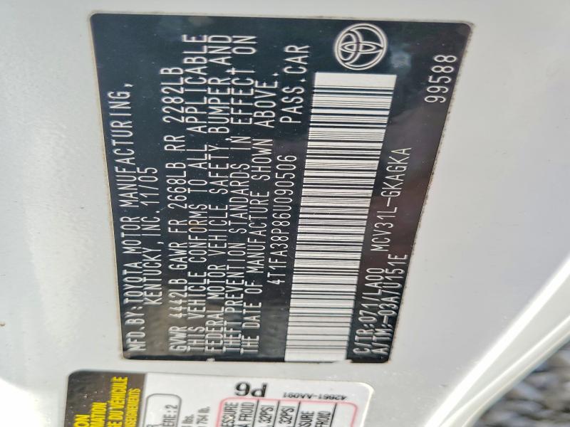 Aukcja sprzedaży 2006 Toyota Camry Solara, vin: 4T1FA38P86U090506, numer aukcji: 97776625