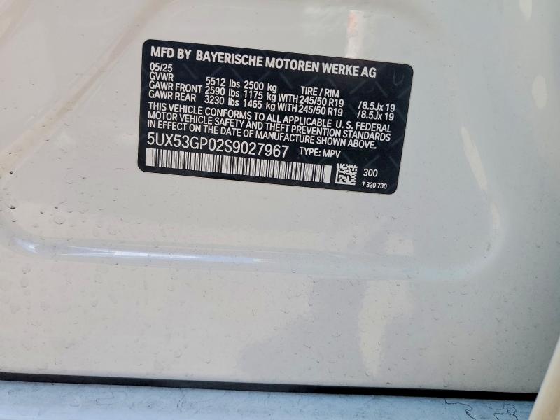 Продажа на аукционе авто 2025 Bmw X3, vin: 5UX53GP02S9027967, номер лота: 74634255