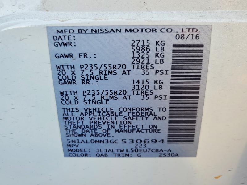 Продаж на аукціоні авто 2016 Infiniti Qx60, vin: 5N1AL0MN3GC530694, номер лоту: 73859005